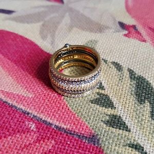 Henri Bendel Crystal Stack Ring